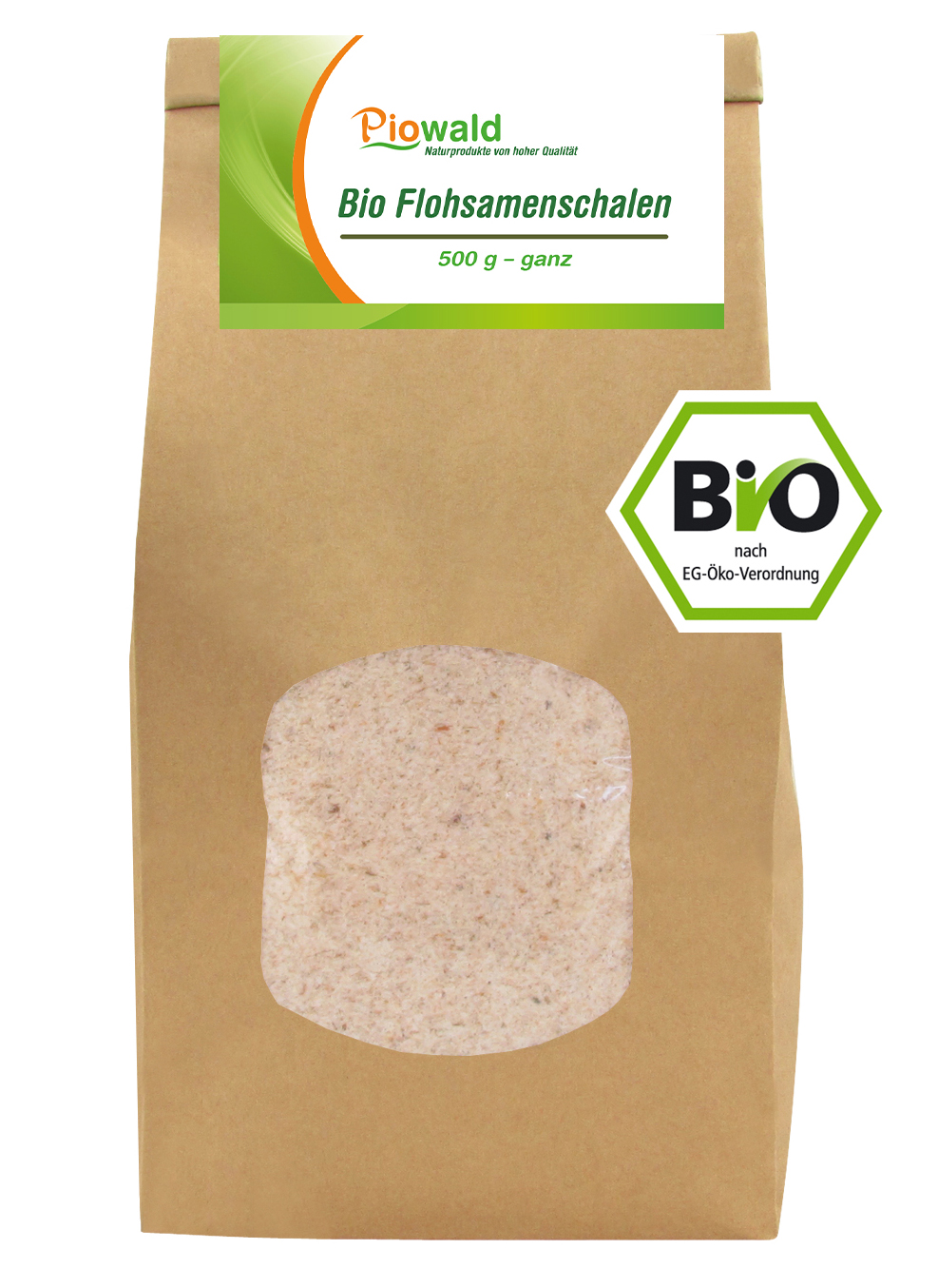 Bio Flohsamenschalen Ganz 500g | PIOWALD GmbH