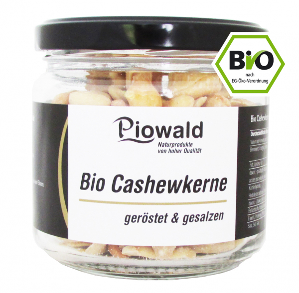 BIO Cashewkerne geröstet & gesalzen - 150g Glas