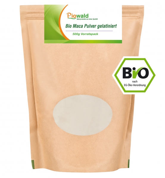 BIO Maca Pulver gelatiniert - 500g Vorratspack