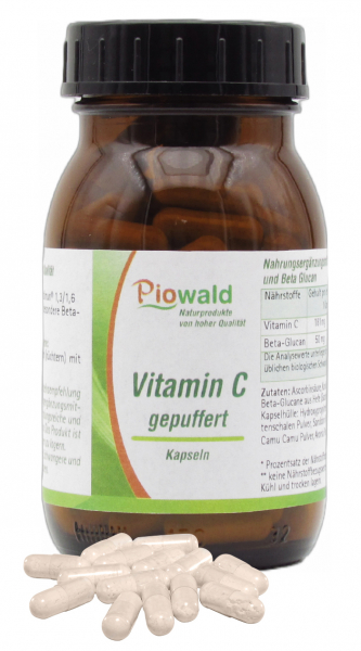Piowald Vitamin C gepuffert - 100 Vegi Kapseln