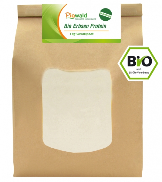 BIO Erbsenprotein - 1 kg Pulver aus EU-Herstellung