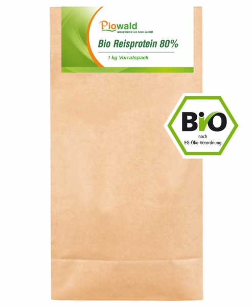 BIO Reisprotein 80% - 1 kg Vorratspack, glutenfrei