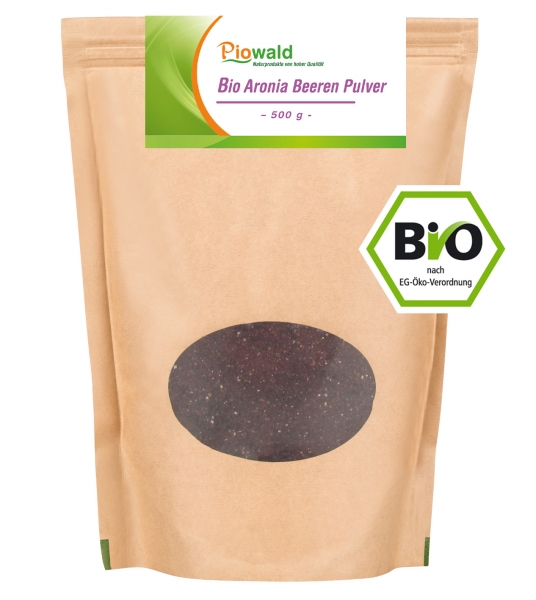 BIO Aronia Beeren Pulver - 500g Vorratspack